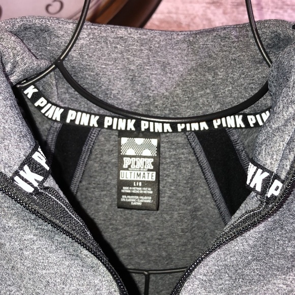 Victoria’s Secret pink sweatshirt gray and black size large ultimate top…​ - Picture 3 of 6